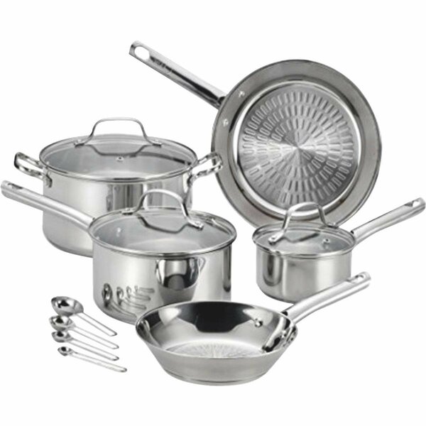 Performa 12-Piece Stainless Steel Cookware Set by T-fal