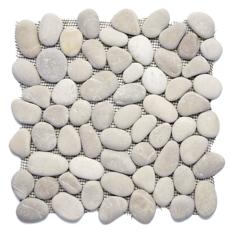 Solistone River Rock Random Sized Natural Stone Pebble Mosaic Tile Solistone River Rock Random Sized