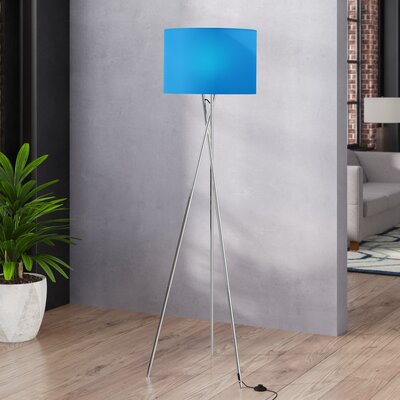 blue tripod floor lamp