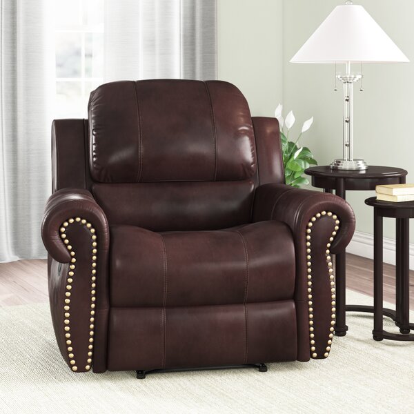 Barnsdale Leather Manual Recliner By Darby Home Co