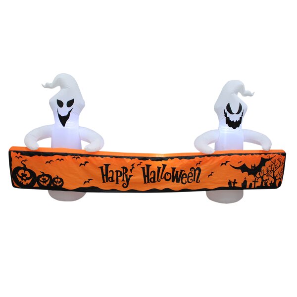 Halloween Ghosts with Banner Inflatable by The Holiday Aisle