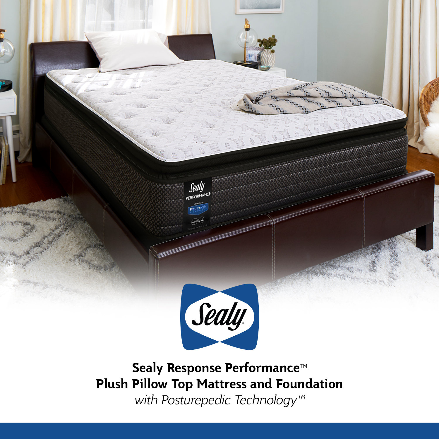 Sealy Response Performance 13 5 Plush Pillow Top Mattress And