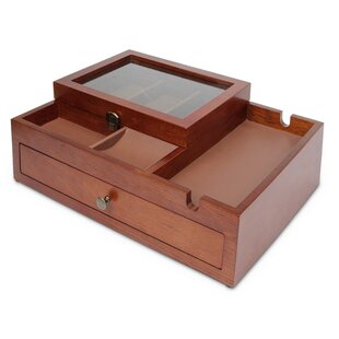 Wooden Jewelry Box with Carving Inlay Design for Women Jewelry Organizer Vintage Jewelry Box Organizer 10 x 3 x 2