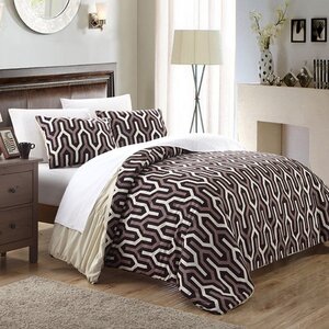 Elissa 3 Piece Reversible Duvet Cover Set