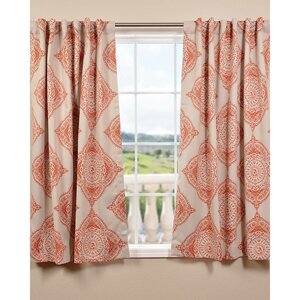 Damask Blackout Rod Pocket Single Curtain Panel