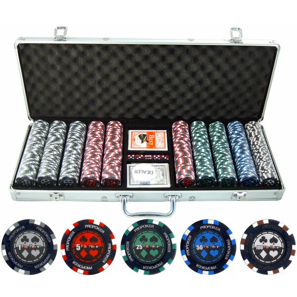 500 Piece Pro Poker Clay Poker Chip by JP Commerce