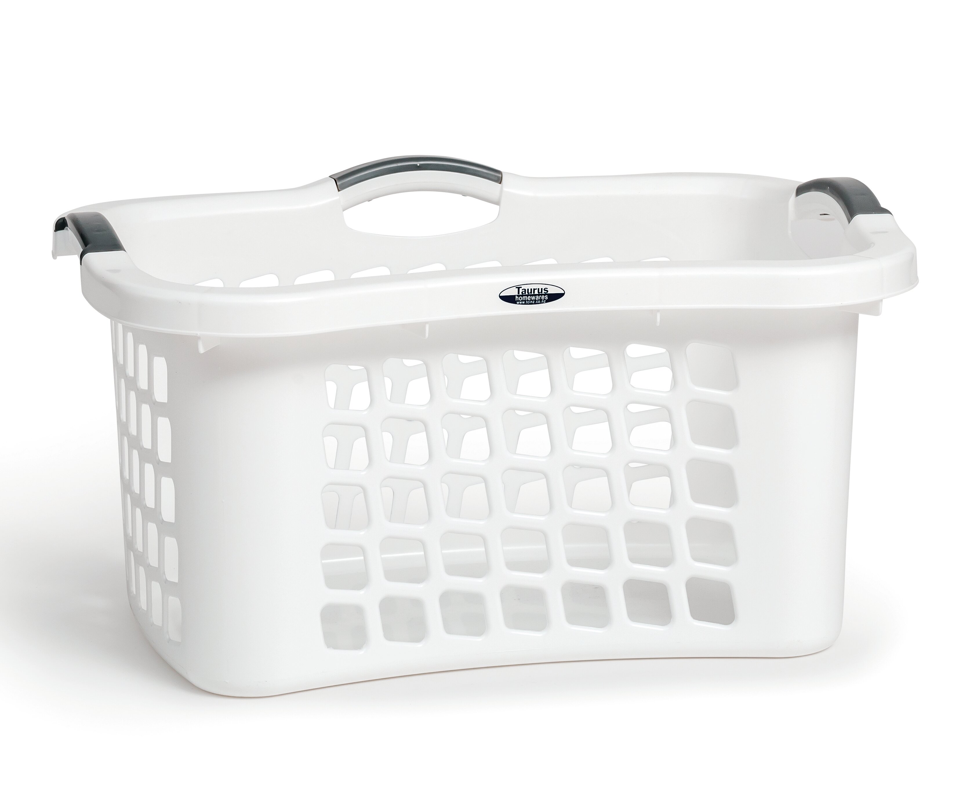 white clothes basket