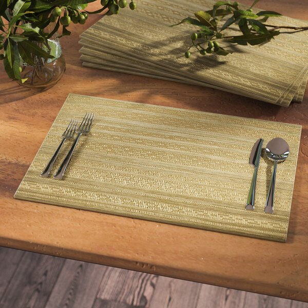 Mccullough Metallic Basket Weave Placemat (Set of 6) by Union Rustic