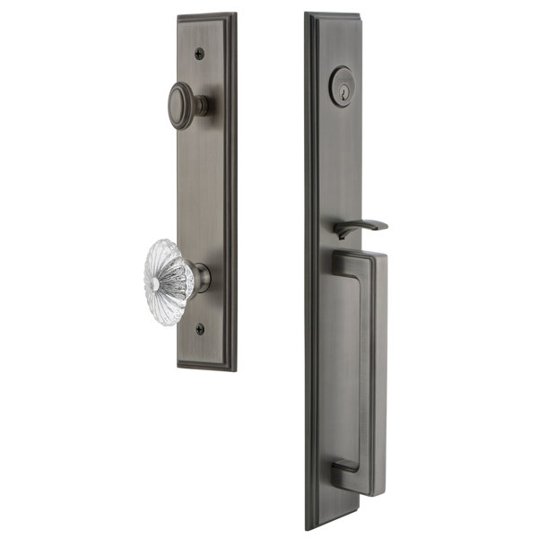 Carré D Grip Single Cylinder Handleset with Interior Knob by Grandeur