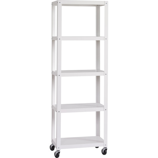 Industrial Modern Mobile Etagere Bookcase by Hirsh Industries