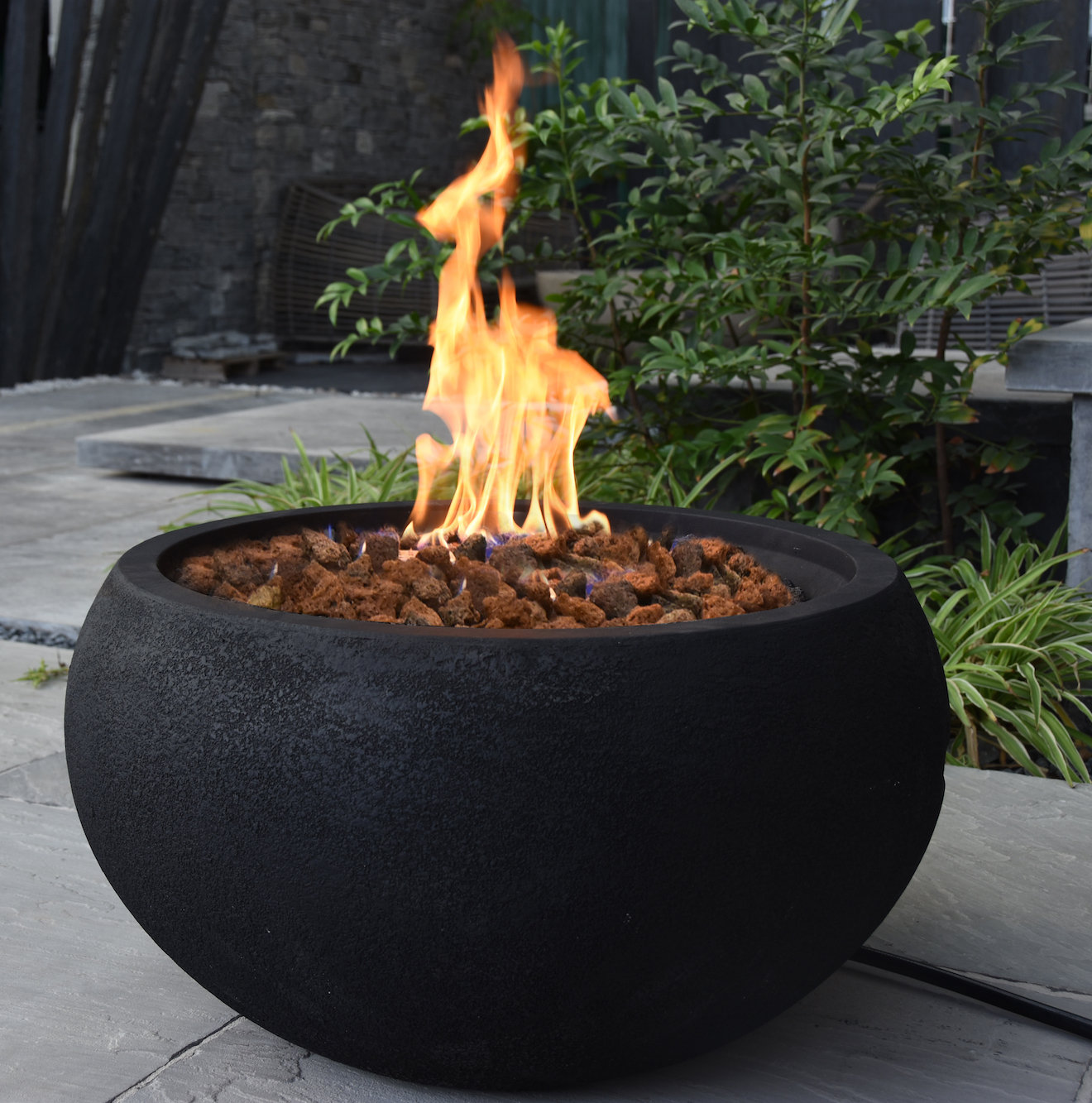 Latitude Run Astrath Concrete Propane Natural Gas Fire Pit