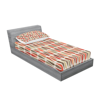 Sixties and Seventies Geometric Round Shaped Sheet Set East Urban Home