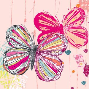 Textured Butterflies Canvas Art