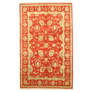 Hand-Knotted Red Area Rug