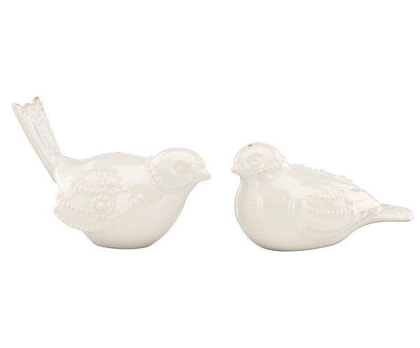 French Perle Bird Salt and Pepper by Lenox