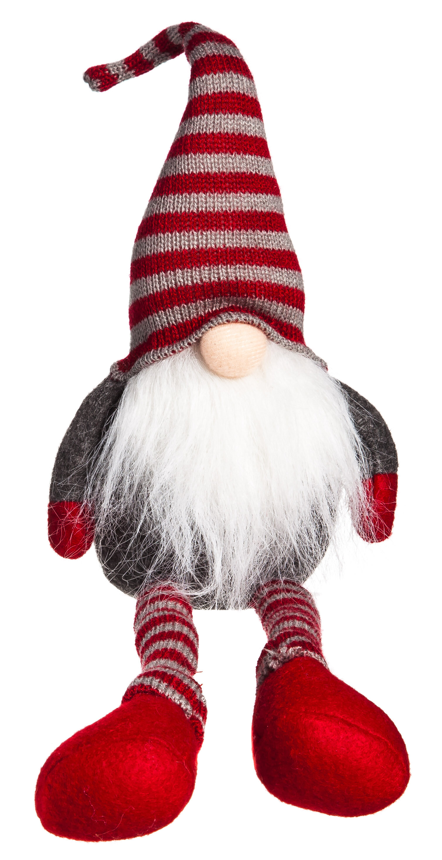 red and white stocking cap