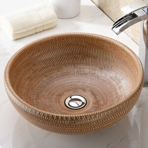 Earthen Series Circular Vessel Bathroom Sink