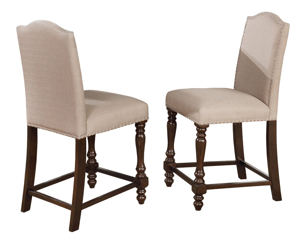 Crown Mark Langley Counter Height Upholstered Dining Chair & Reviews ...