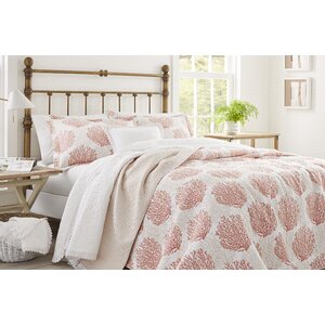Coral Coast Cotton Reversible Quilt Set by Laura Ashley Home