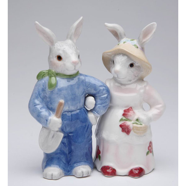 Blossom Bunny 2-Piece Salt and Pepper Set by Cosmos Gifts