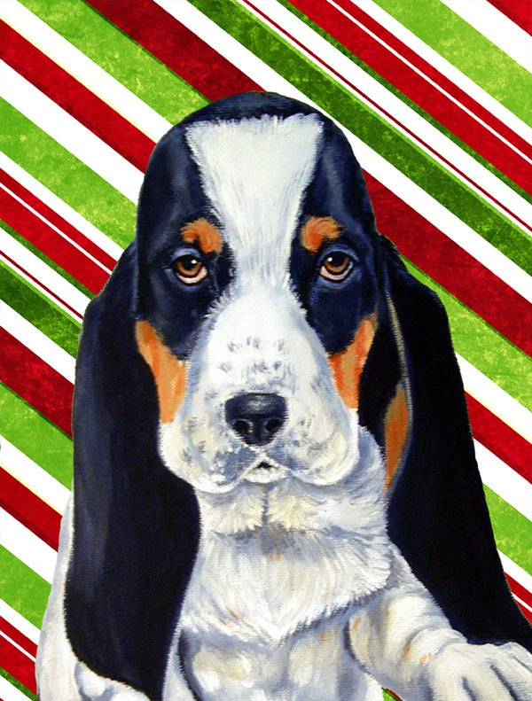 Caroline S Treasures Basset Hound Candy Cane Holiday Christmas 2 Sided Garden Flag Wayfair