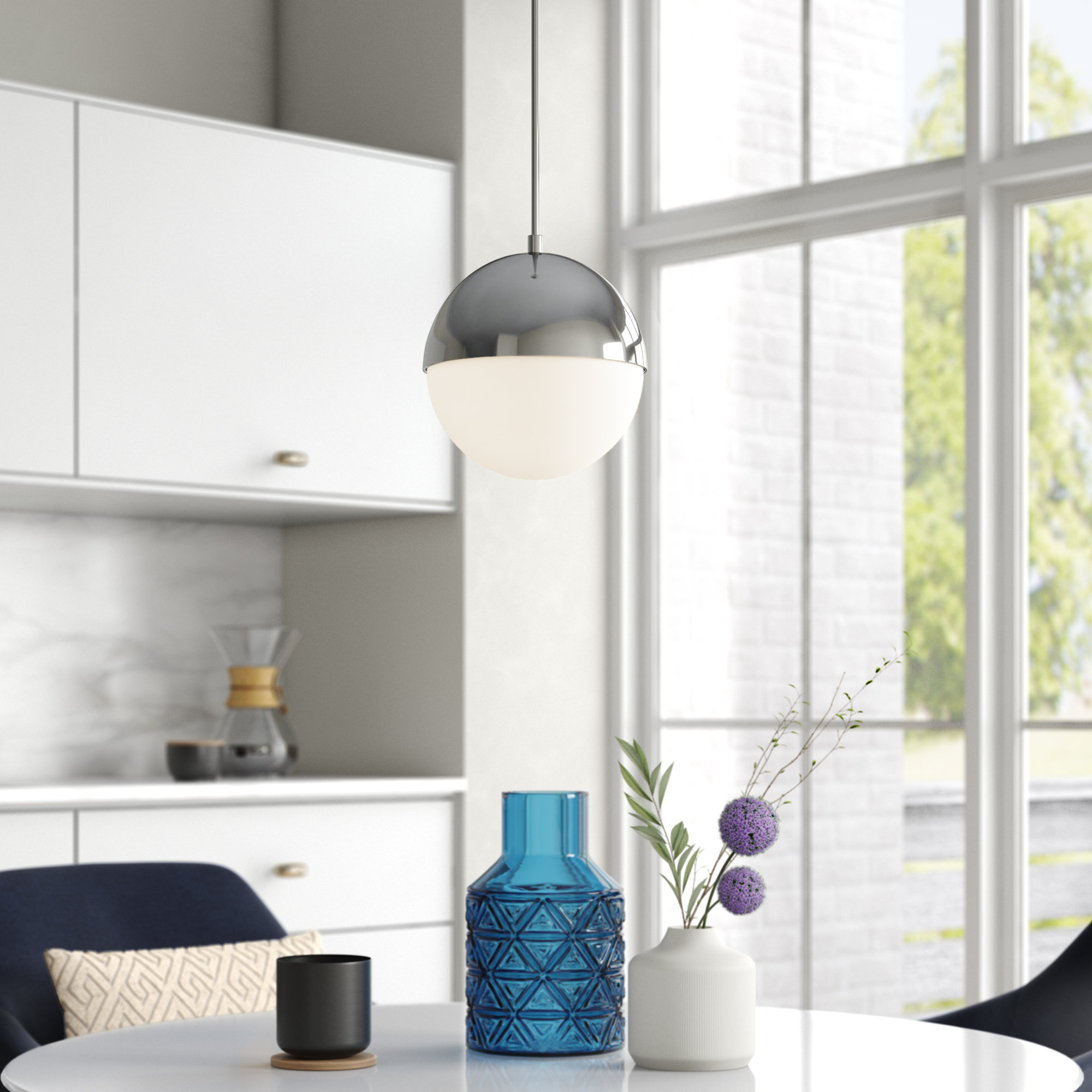 Wrought Studio Lysia 1 Light Single Globe Pendant Reviews Wayfair