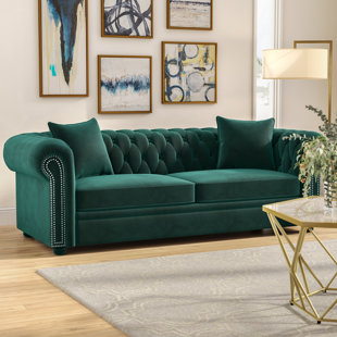 Green Velvet Sofas You Ll Love Wayfair Quickview