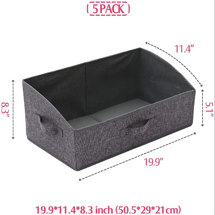 6 Pack- Greenco Foldable Storage Cubes Non-woven Fabric Red 