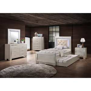 Domenick Platform 5 Piece Wood Bedroom Set