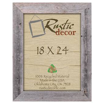 Gracie Oaks Haner Reclaimed Barn Wood Signature Wall Picture Frame