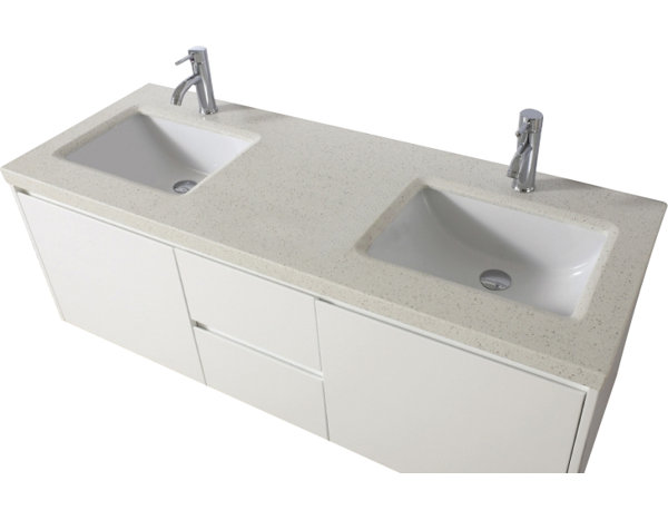 Bamos 60 Double Bathroom Vanity Set with Mirror by Bauhaus Bath