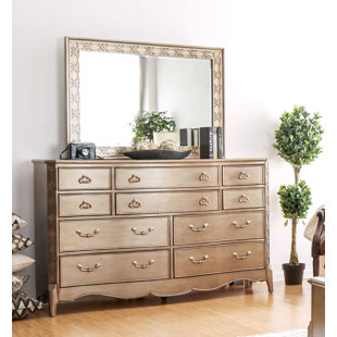 Rose Gold Dresser Wayfair Gia 10 Drawer Double Dresser