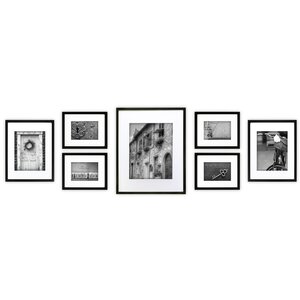 Drexil 7 Piece Wood Matted Picture Frame Set