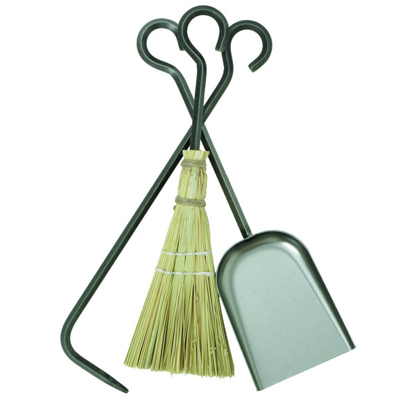 3 Piece Steel Fireplace Tool Set by Enclume