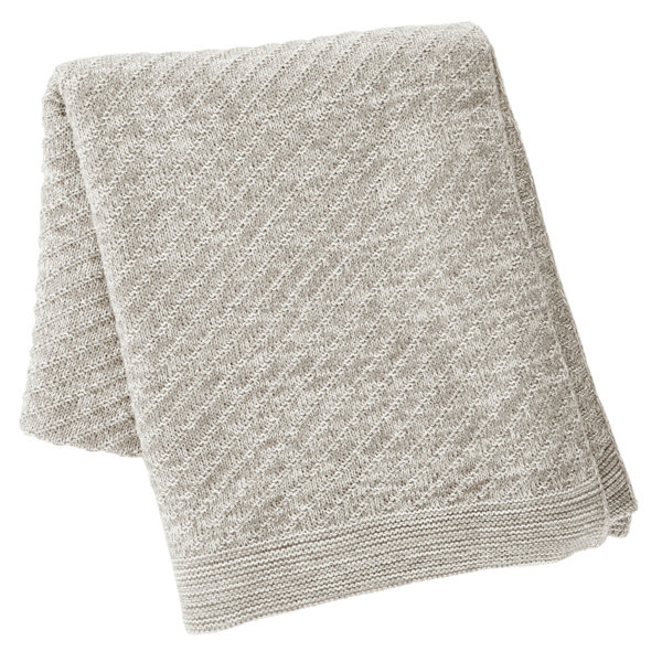 Chunky Knitted Throw Rug Blanket Charcoal Grey Warm Cosy 60/% Wool 40/% Acrylic