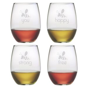 Be You Stemless Wine Glass (Set of 4)