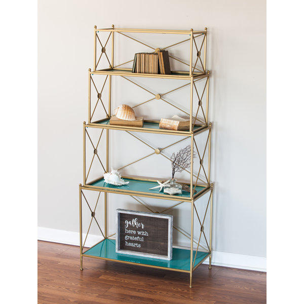 Hilal 4 Tiered Metal Etagere by Everly Quinn