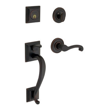Madison Single Cylinder Handleset with Classic Interior Lever by Baldwin