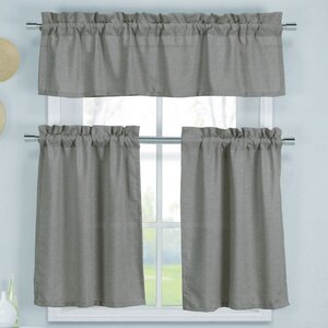 Wenona 3 Piece Kitchen Curtain Set