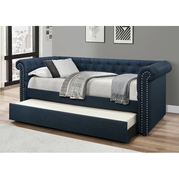 Zac Upholstered Twin Daybed With Trundle By Alcott Hill