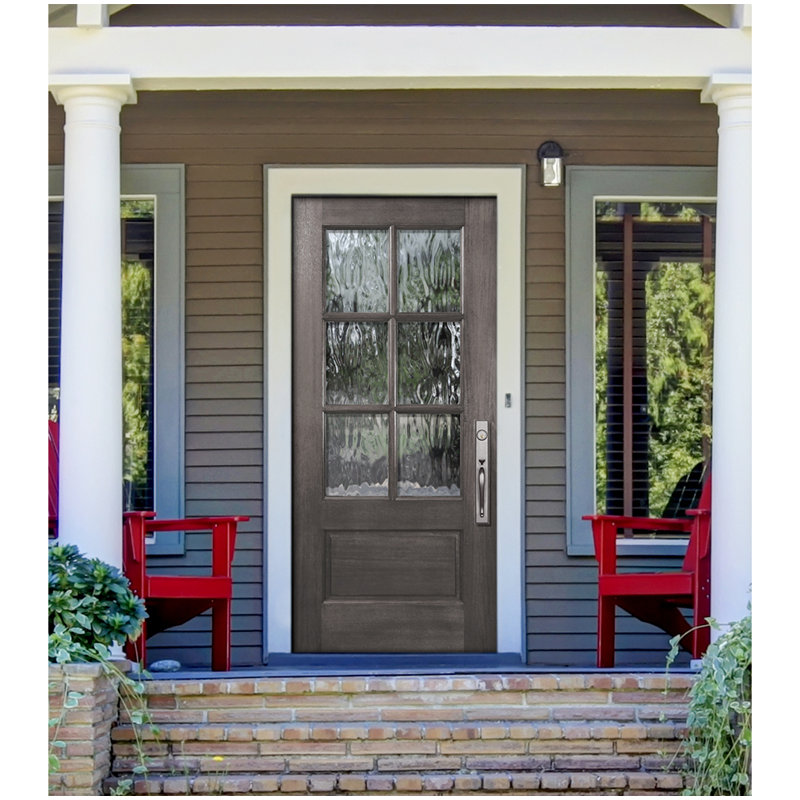 Knockety Unfinished Mahogany Wood Prehung Front Entry Door Wayfair