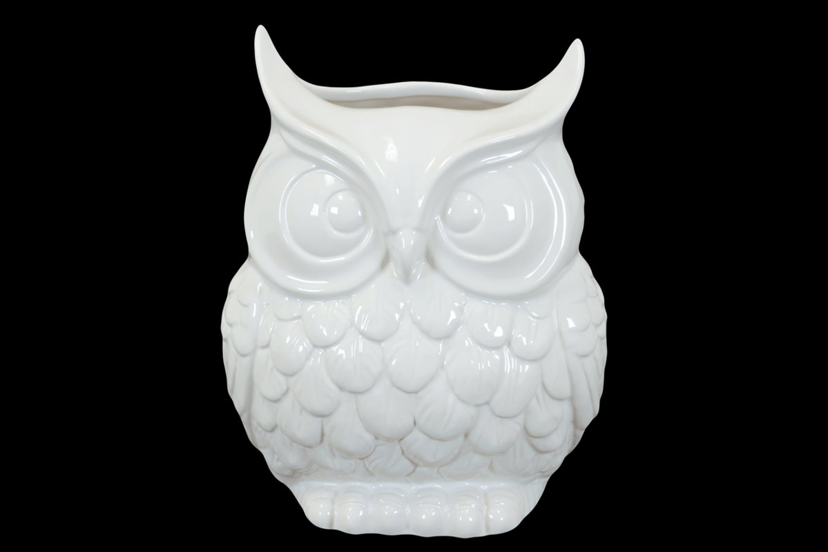 Urban Trends Ceramic Owl Vase & Reviews Wayfair