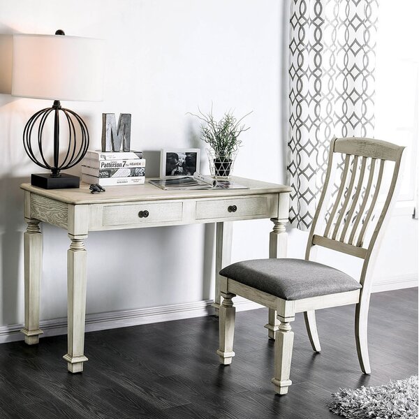 Ophelia & Co. Harlingen Rustic Desk with Chair Set | Wayfair