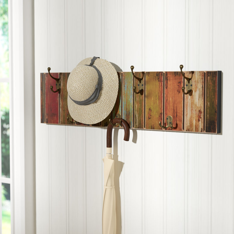 August Grove Freida 7 Hook Wall Mounted Coat Rack Reviews Wayfair