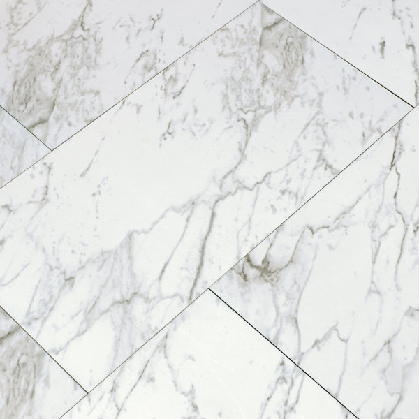 Carrara 12 x 24 Porcelain Field Tile in White by MSI
