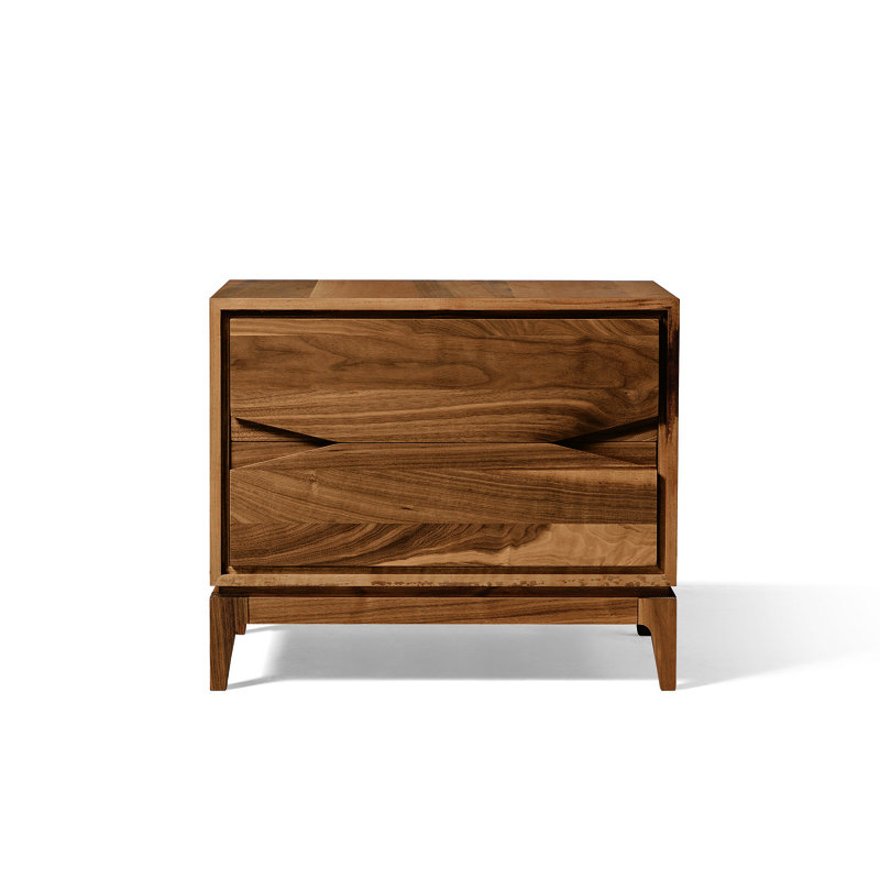 Yumanmod Maurizio 2 Drawer Solid Wood Nightstand In Brown Perigold