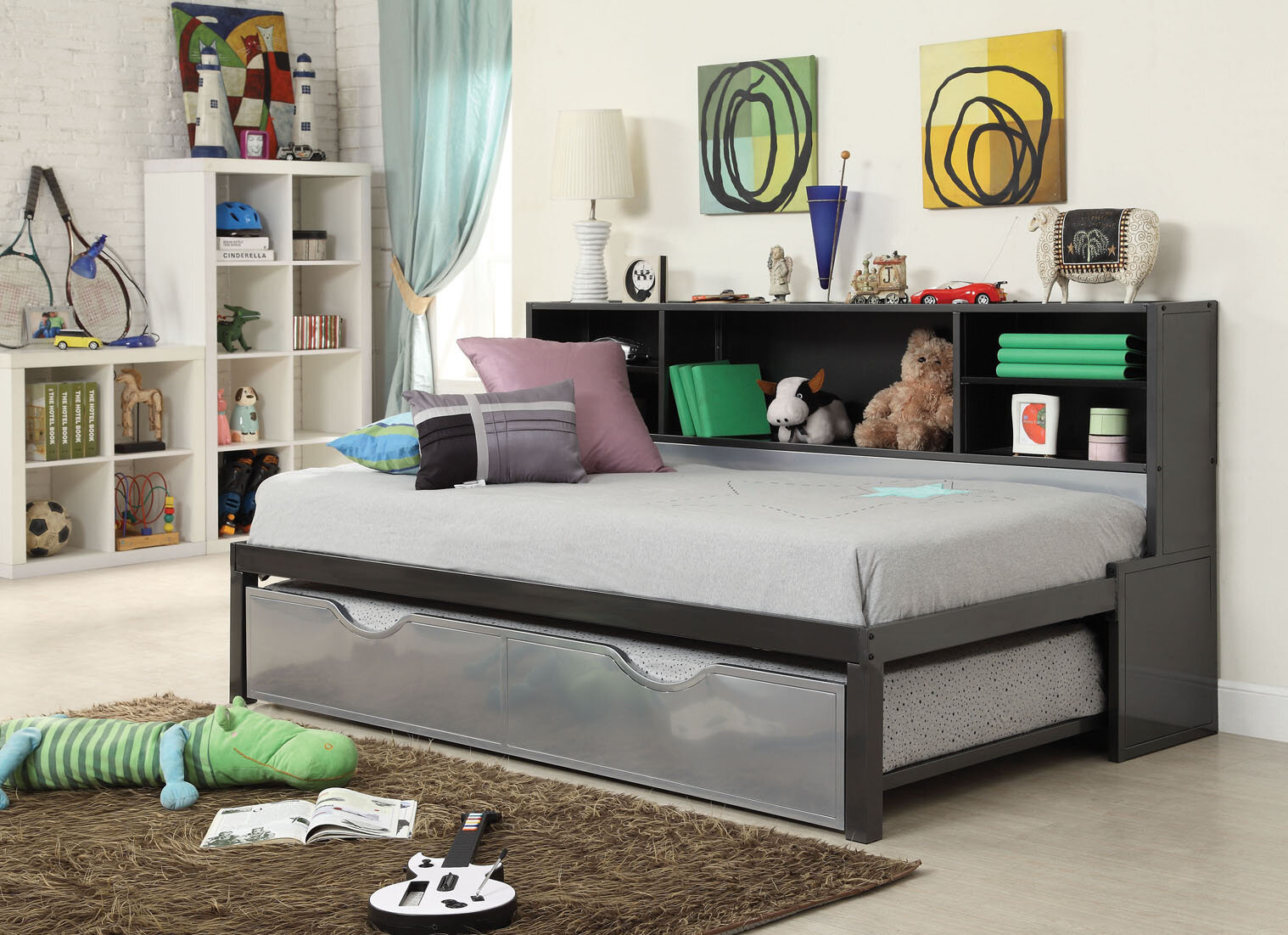 Mack Milo Cramlington Twin Bed And Bookcase And Trundle