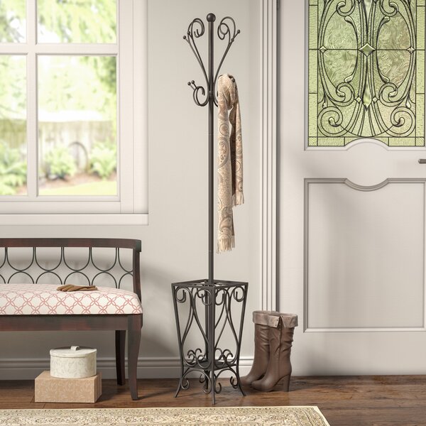 Duhon Metal Coat Rack with Umbrella Stand by Charlton Home