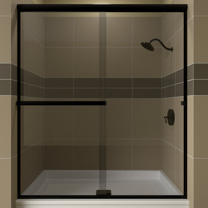 Arizona Shower Door Lese 60 X 70 38 Bypass Semi Frameless Shower
