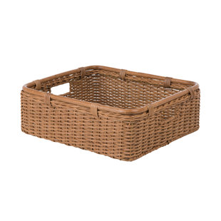 6 Basket Storage Shelf Wayfair Wide Storage Shelf Wicker Rattan Basket